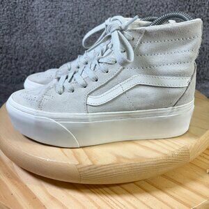 Vans Sk8-Hi Tapered Stackform Sneakers Womens Size 6 Gray Suede Chunky Platform